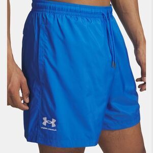 1249 NWT UA Icon Men's 5.5" Volley Shorts Blue Atlantis / White - 402
